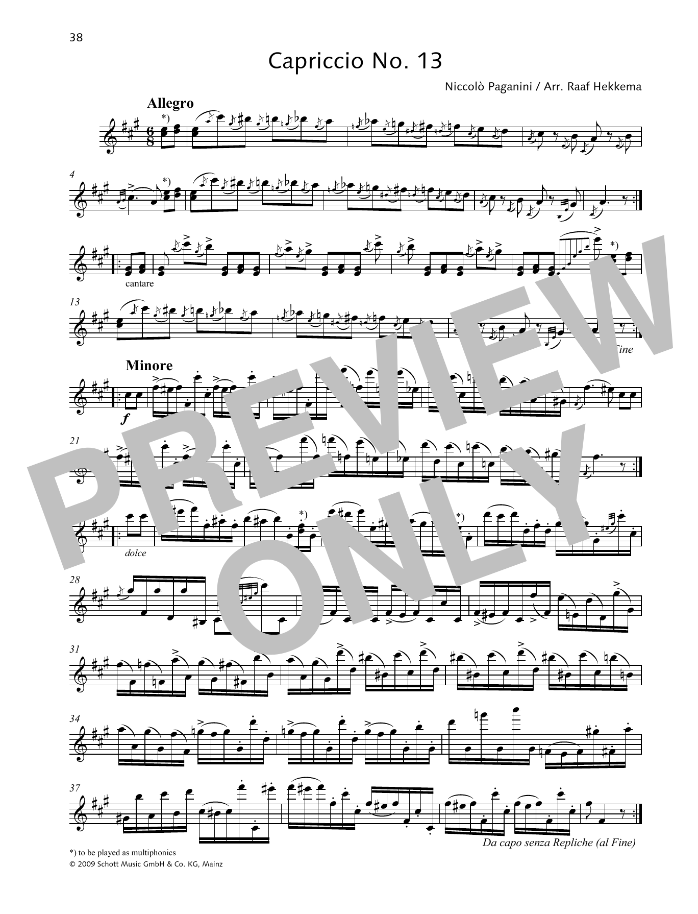 Learn to play Niccolo Paganini Capriccio No. 13 sheet music for Woodwind Solo in minutes. Niccolo Paganini Capriccio No. 13 sheet music preview music notes and score for Woodwind Solo including 1 page(s)