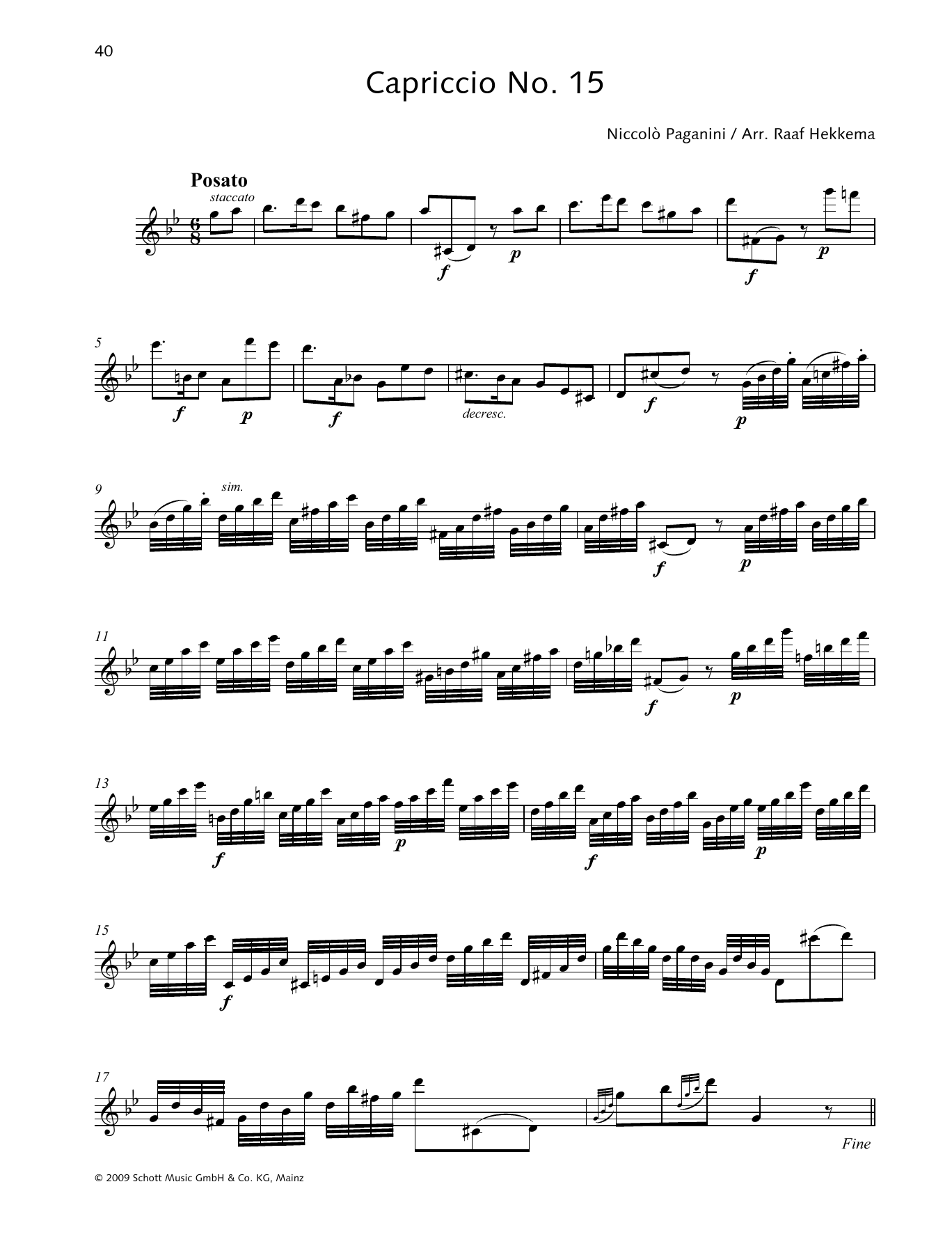 Learn to play Niccolo Paganini Capriccio No. 15 sheet music for Woodwind Solo in minutes. Niccolo Paganini Capriccio No. 15 sheet music preview music notes and score for Woodwind Solo including 2 page(s)