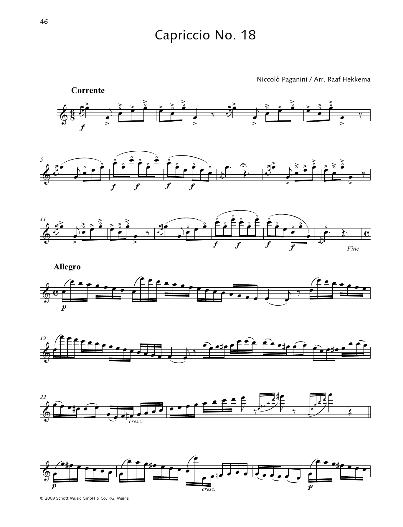 Learn to play Niccolo Paganini Capriccio No. 18 sheet music for Woodwind Solo in minutes. Niccolo Paganini Capriccio No. 18 sheet music preview music notes and score for Woodwind Solo including 2 page(s)