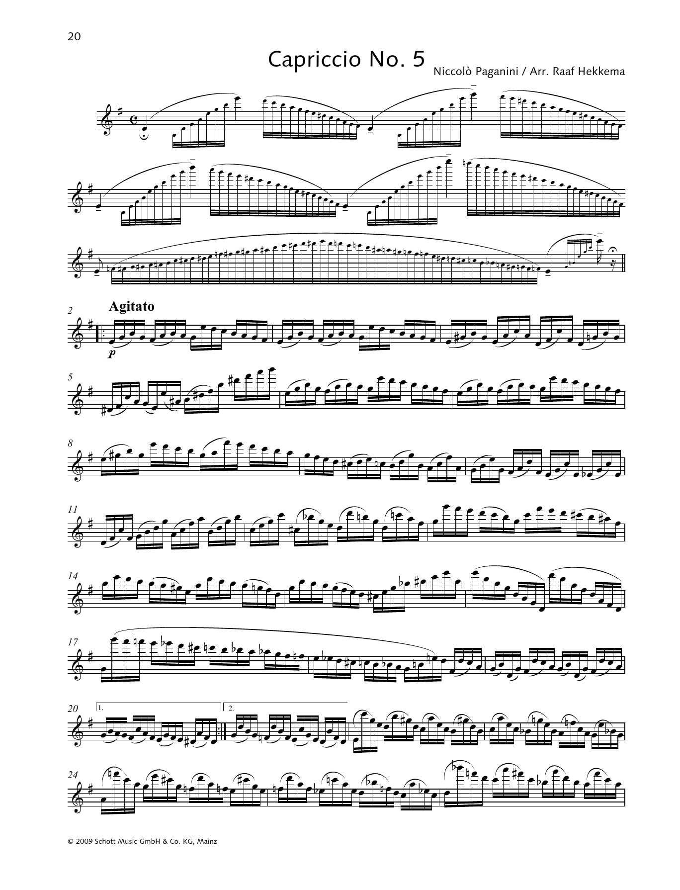 Learn to play Niccolo Paganini Capriccio No. 5 sheet music for Woodwind Solo in minutes. Niccolo Paganini Capriccio No. 5 sheet music preview music notes and score for Woodwind Solo including 2 page(s)