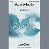 Download or print Nicholas White Ave Maria Sheet Music Printable PDF 7-page score for Concert / arranged SATB SKU: 89143