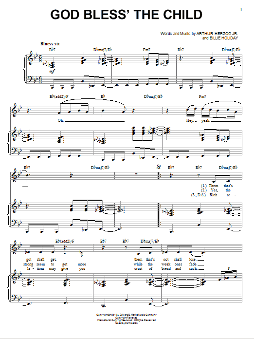 Learn to play Nikki Yanofsky God Bless' The Child sheet music for Piano & Vocal in minutes. Nikki Yanofsky God Bless' The Child sheet music preview music notes and score for Piano & Vocal including 5 page(s)