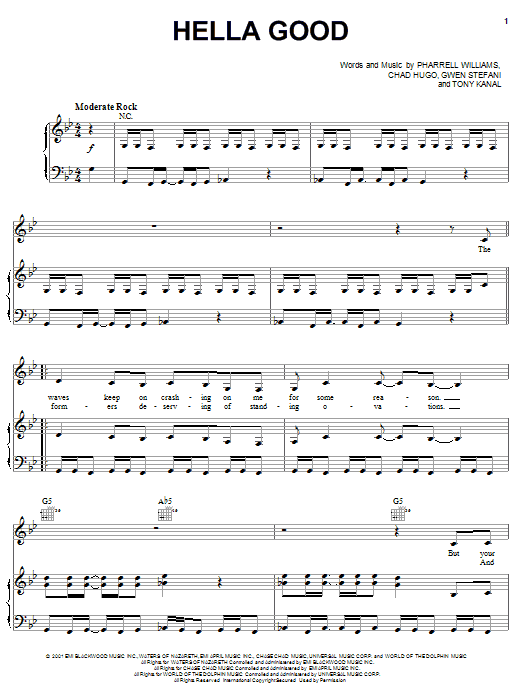 Learn to play No Doubt Hella Good sheet music for Easy Guitar in minutes. No Doubt Hella Good sheet music preview music notes and score for Easy Guitar including 5 page(s)