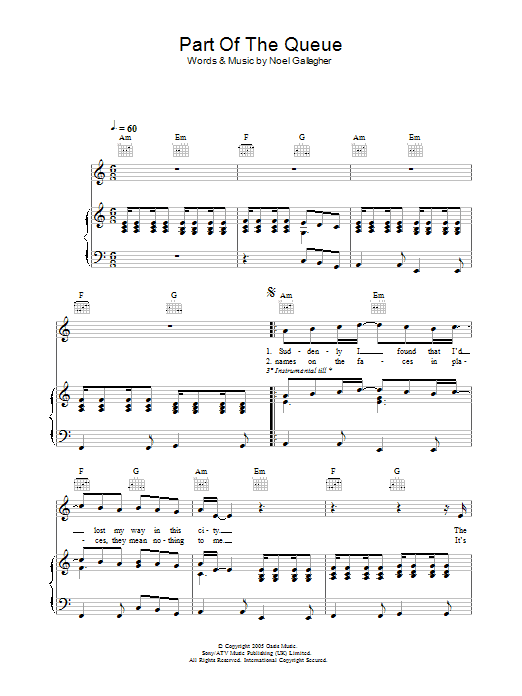 Oasis Part Of The Queue sheet music preview music notes and score for Guitar Tab including 6 page(s)