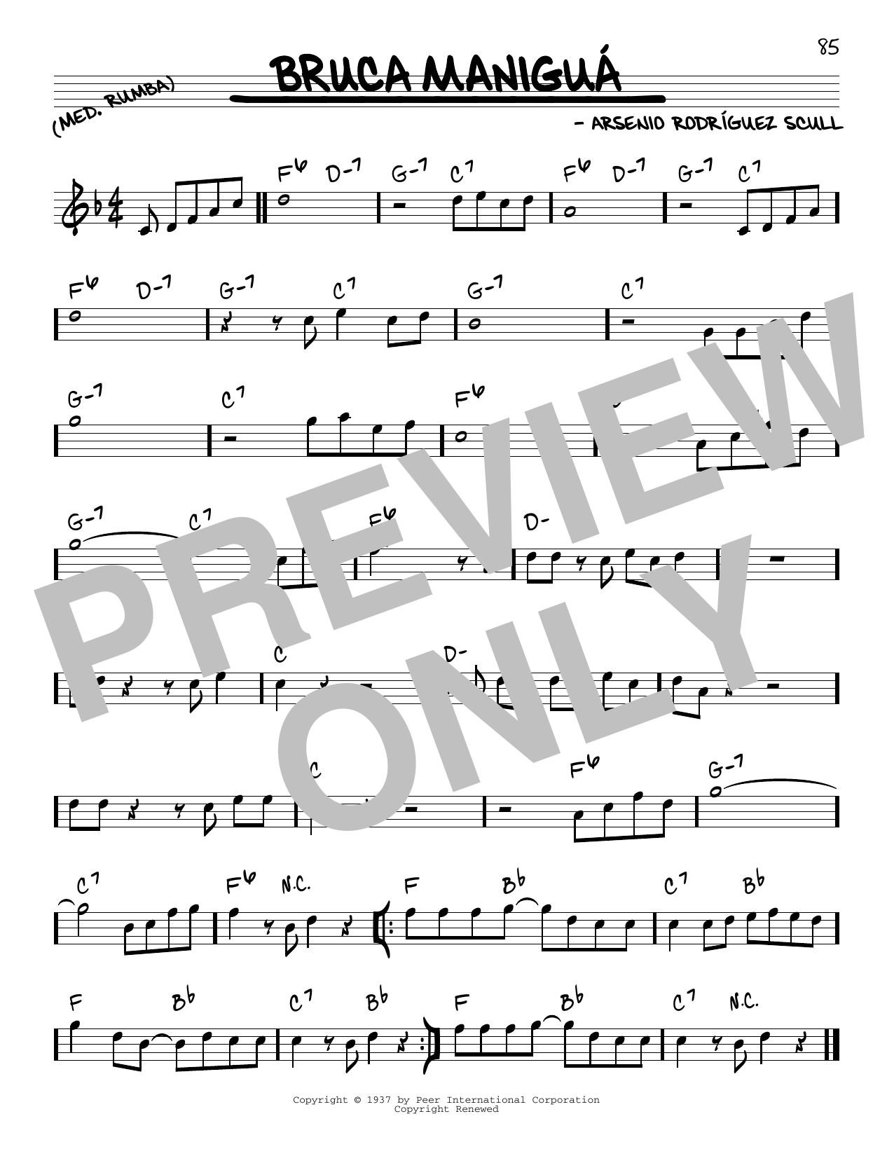 Learn to play Orquesta Sensacion Bruca Manigua sheet music for Real Book – Melody & Chords in minutes. Orquesta Sensacion Bruca Manigua sheet music preview music notes and score for Real Book – Melody & Chords including 1 page(s)