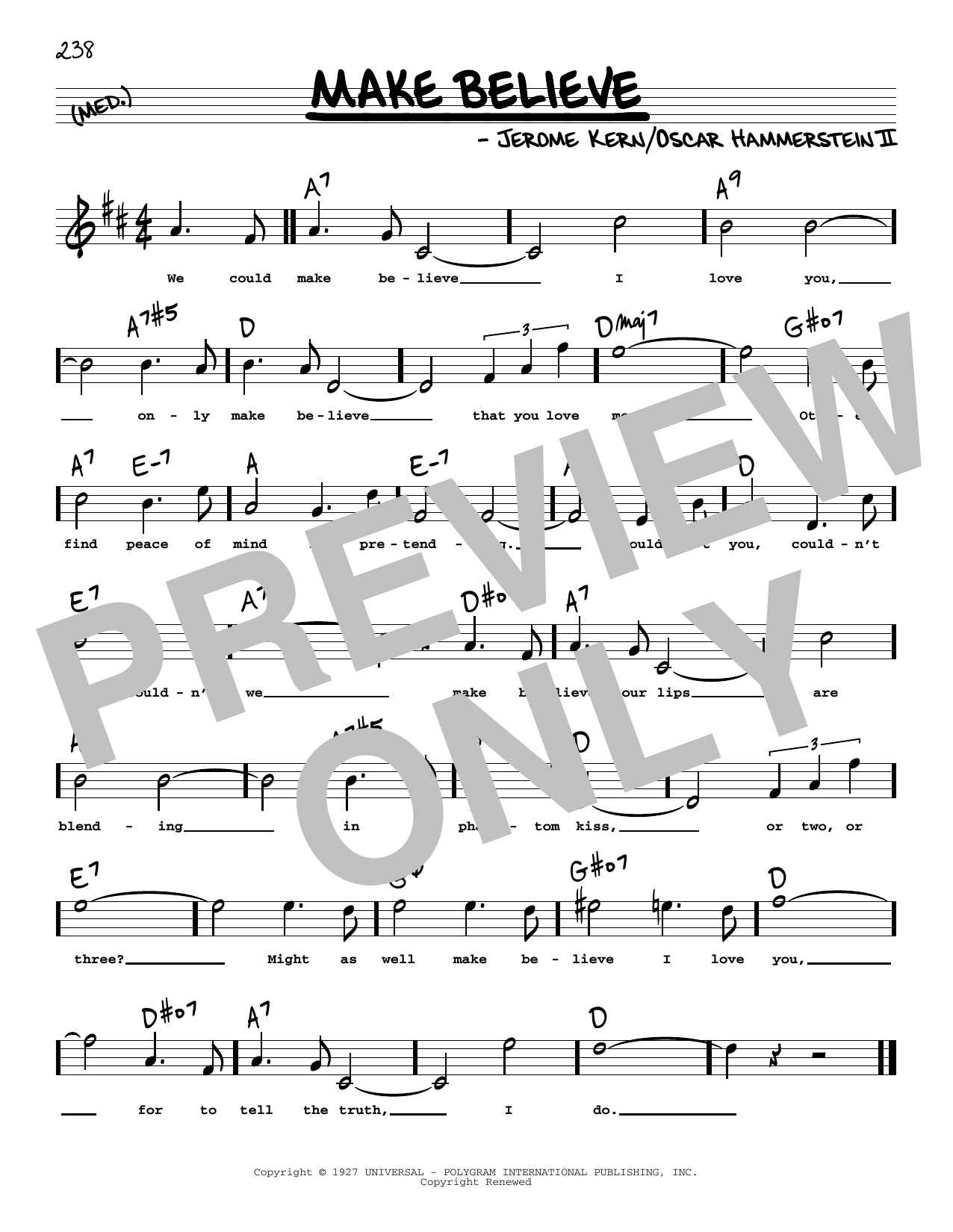 Learn to play Oscar Hammerstein II & Jerome Kern Make Believe (High Voice) (from Show Boat) sheet music for Real Book – Melody, Lyrics & Chords in minutes. Oscar Hammerstein II & Jerome Kern Make Believe (High Voice) (from Show Boat) sheet music preview music notes and score for Real Book – Melody, Lyrics & Chords including 1 page(s)