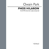 Download or print Owain Park Phos Hilaron Sheet Music Printable PDF 23-page score for Concert / arranged SATB Choir SKU: 1790407