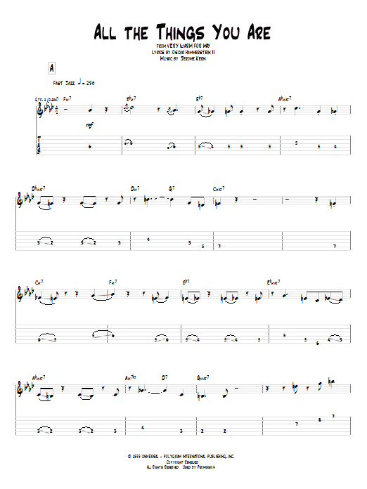 Learn to play Pat Metheny All The Things You Are sheet music for Guitar Tab in minutes. Pat Metheny All The Things You Are sheet music preview music notes and score for Guitar Tab including 17 page(s)