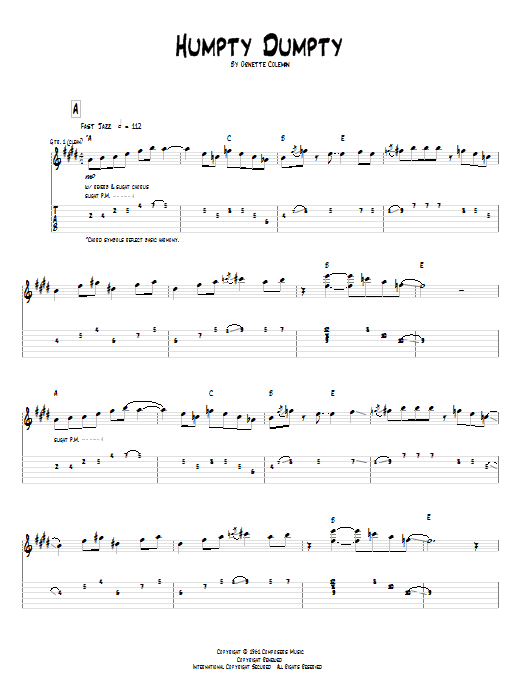 Learn to play Pat Metheny Humpty Dumpty sheet music for Guitar Tab in minutes. Pat Metheny Humpty Dumpty sheet music preview music notes and score for Guitar Tab including 10 page(s)