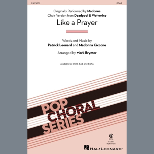 Patrick Leonard and Madonna Ciccone Like A Prayer (from Deadpool & Wolverine) (arr. Mark Brymer) profile picture