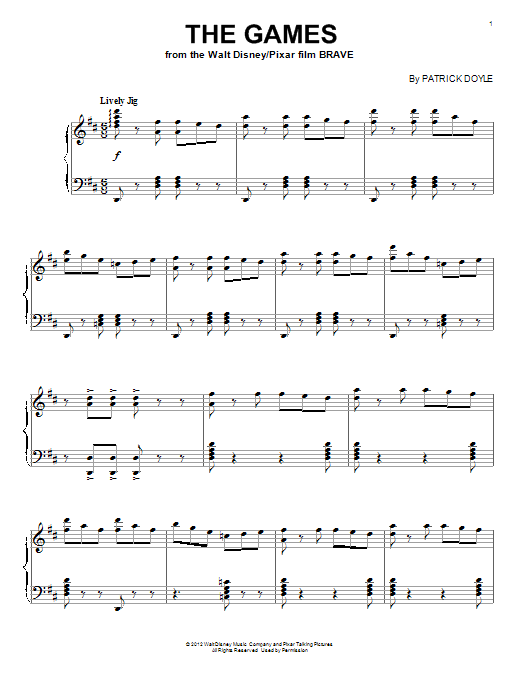 Learn to play Patrick Doyle The Games sheet music for Piano in minutes. Patrick Doyle The Games sheet music preview music notes and score for Piano including 4 page(s)