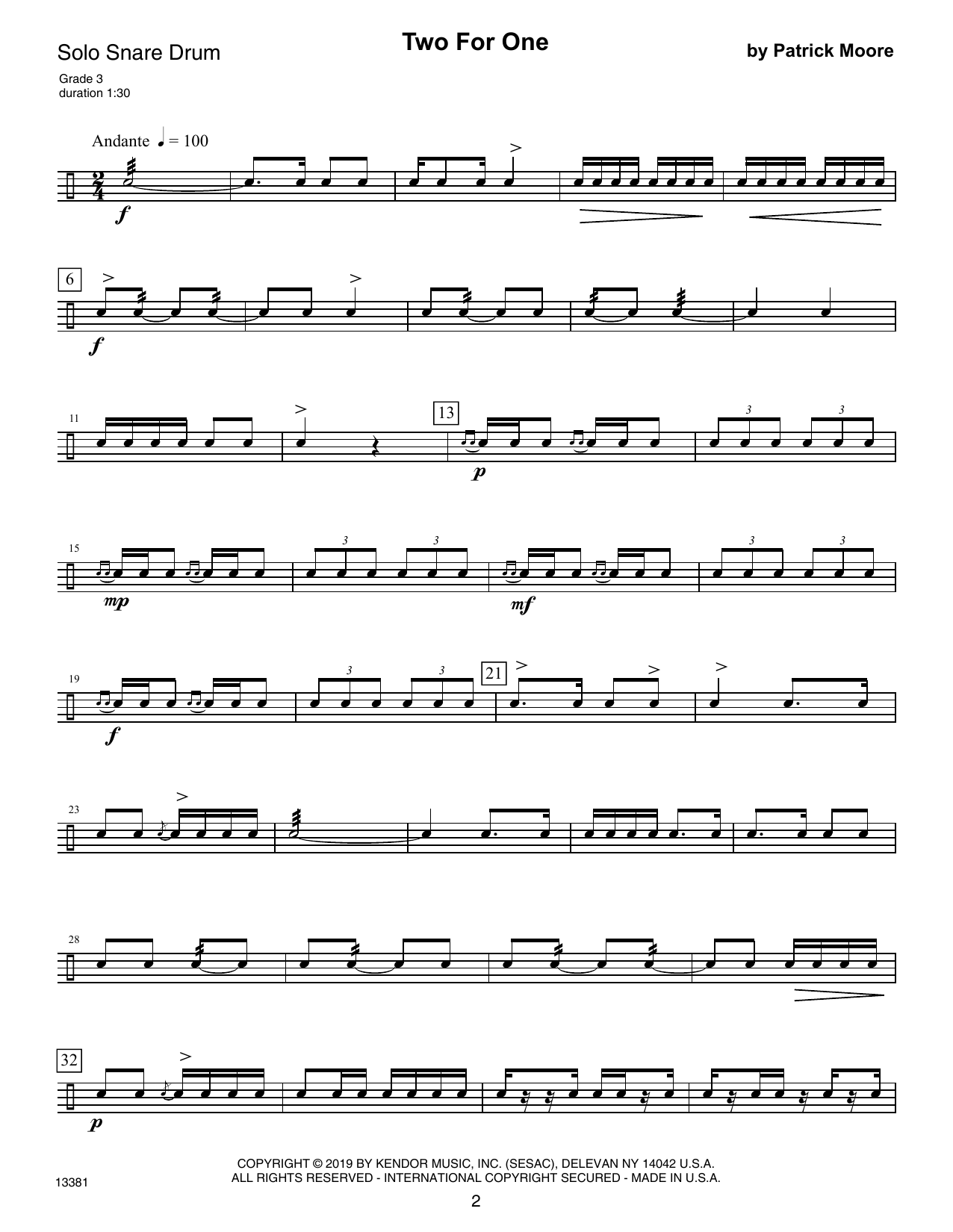 Learn to play Patrick Moore Intermediate Solos For Snare Drum sheet music for Percussion Solo in minutes. Patrick Moore Intermediate Solos For Snare Drum sheet music preview music notes and score for Percussion Solo including 22 page(s)