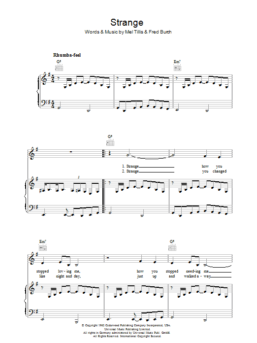 Learn to play Patsy Cline Strange sheet music for Piano, Vocal & Guitar in minutes. Patsy Cline Strange sheet music preview music notes and score for Piano, Vocal & Guitar including 5 page(s)