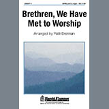 Download or print Patti Drennan Brethren, We Have Met To Worship Sheet Music Printable PDF 5-page score for Concert / arranged SATB Choir SKU: 284208