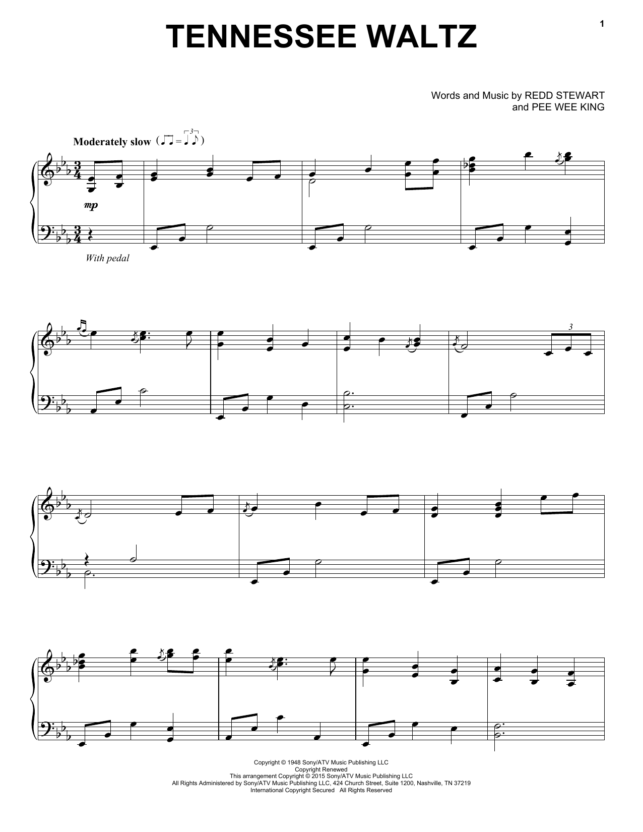 Learn to play Patti Page Tennessee Waltz sheet music for Piano in minutes. Patti Page Tennessee Waltz sheet music preview music notes and score for Piano including 3 page(s)