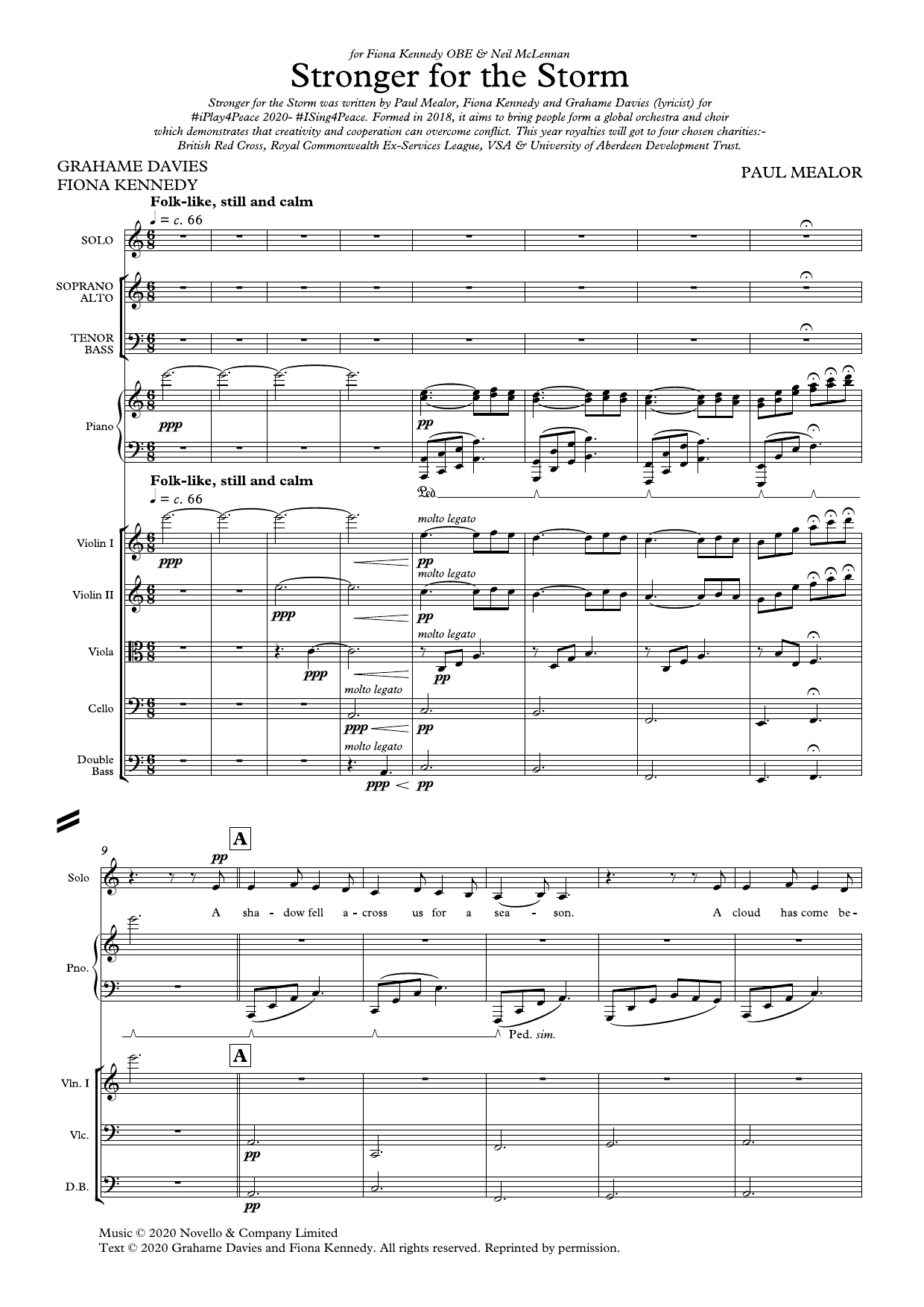 Paul Mealor Stronger For The Storm (Study score) sheet music, chords, lyrics - Printable PDF for SATB Choir