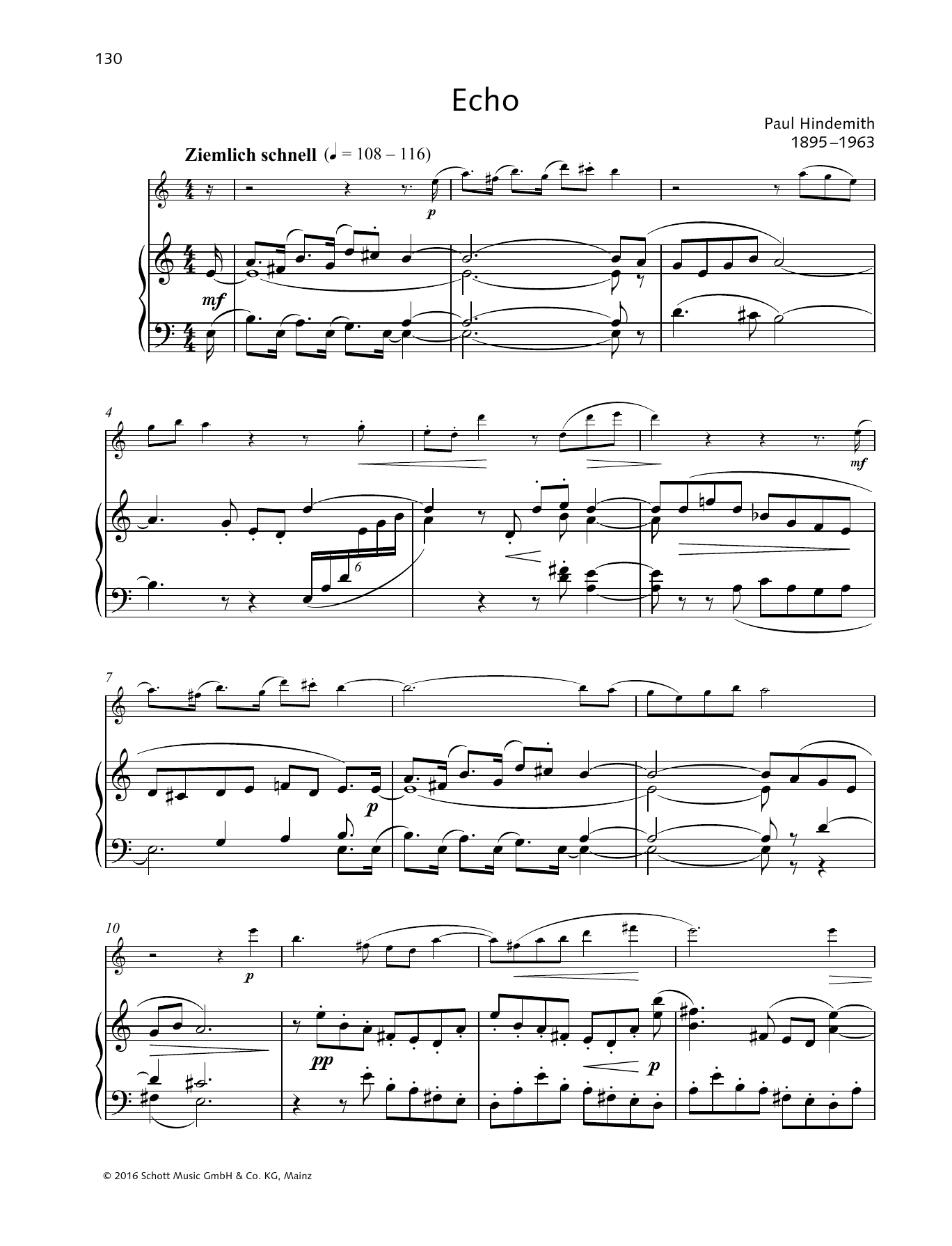 Learn to play Paul Hindemith Echo sheet music for Woodwind Solo in minutes. Paul Hindemith Echo sheet music preview music notes and score for Woodwind Solo including 3 page(s)