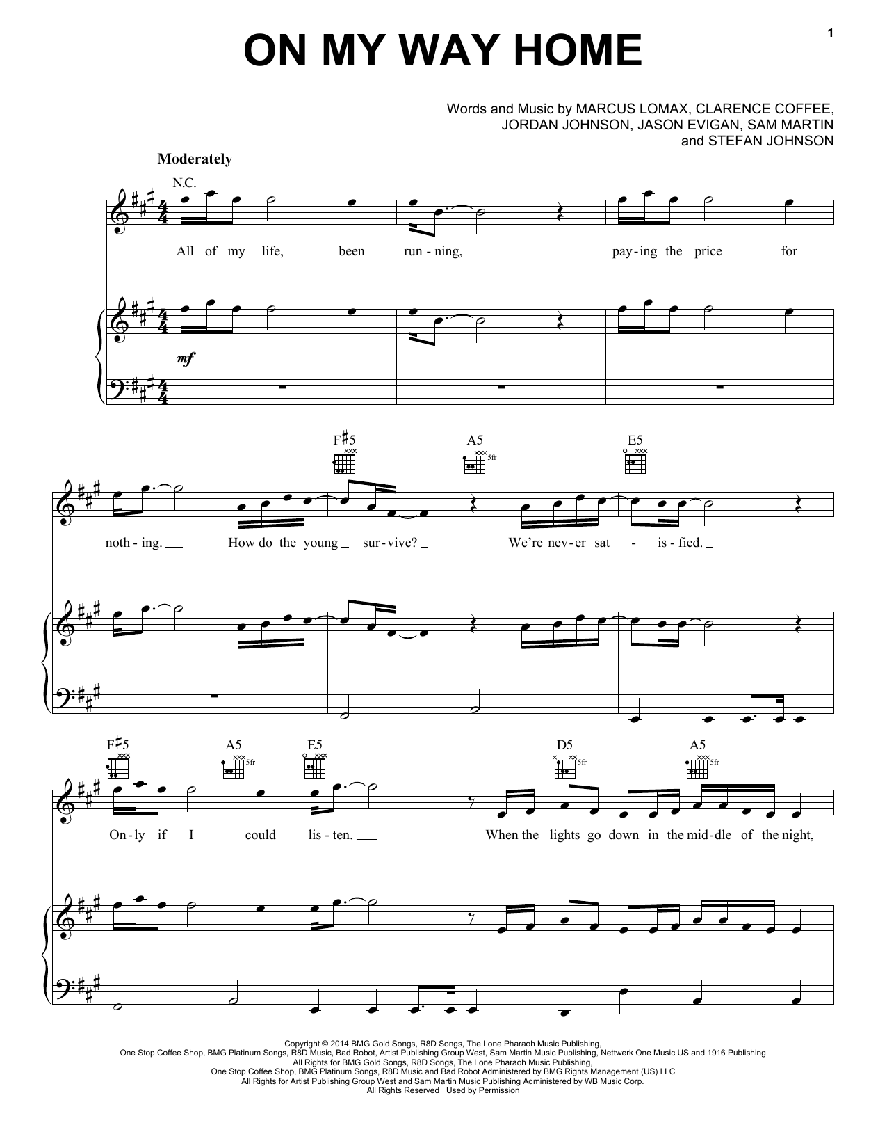 Learn to play Pentatonix On My Way Home sheet music for Piano, Vocal & Guitar (Right-Hand Melody) in minutes. Pentatonix On My Way Home sheet music preview music notes and score for Piano, Vocal & Guitar (Right-Hand Melody) including 7 page(s)