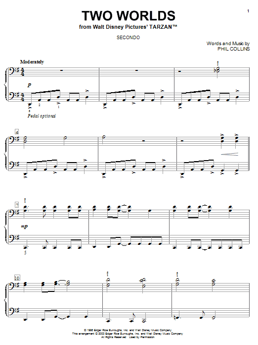 Learn to play Phil Collins Two Worlds sheet music for Piano (Big Notes) in minutes. Phil Collins Two Worlds sheet music preview music notes and score for Piano (Big Notes) including 3 page(s)