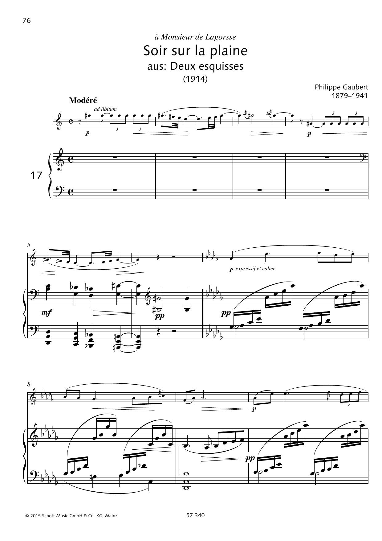Learn to play Philippe Gaubert Soir sur la plaine sheet music for Woodwind Solo in minutes. Philippe Gaubert Soir sur la plaine sheet music preview music notes and score for Woodwind Solo including 8 page(s)