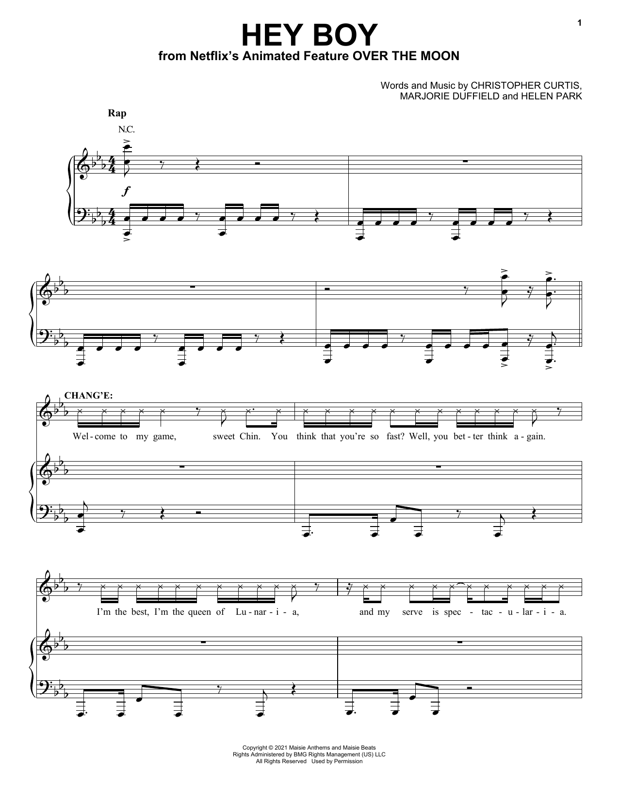 Learn to play Phillipa Soo and Robert G. Chiu Hey Boy (from Over The Moon) sheet music for Piano, Vocal & Guitar Chords (Right-Hand Melody) in minutes. Phillipa Soo and Robert G. Chiu Hey Boy (from Over The Moon) sheet music preview music notes and score for Piano, Vocal & Guitar Chords (Right-Hand Melody) including 5 page(s)