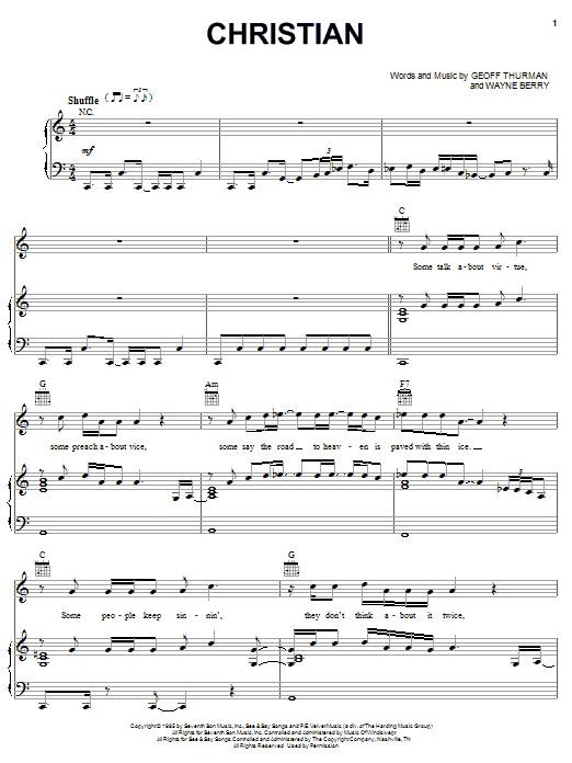 Phillips, Craig & Dean Christian sheet music, chords, lyrics - Printable PDF for Piano, Vocal & Guitar (Right-Hand Melody)