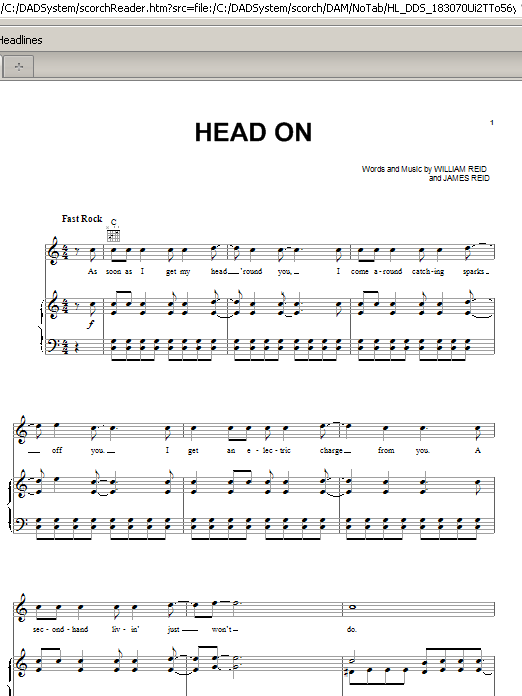 Learn to play Pixies Head On sheet music for Piano, Vocal & Guitar (Right-Hand Melody) in minutes. Pixies Head On sheet music preview music notes and score for Piano, Vocal & Guitar (Right-Hand Melody) including 6 page(s)
