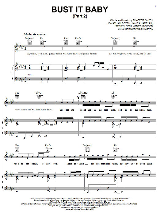 Learn to play Plies Bust It Baby (Part 2) (feat. Ne-Yo) sheet music for Piano, Vocal & Guitar (Right-Hand Melody) in minutes. Plies Bust It Baby (Part 2) (feat. Ne-Yo) sheet music preview music notes and score for Piano, Vocal & Guitar (Right-Hand Melody) including 6 page(s)