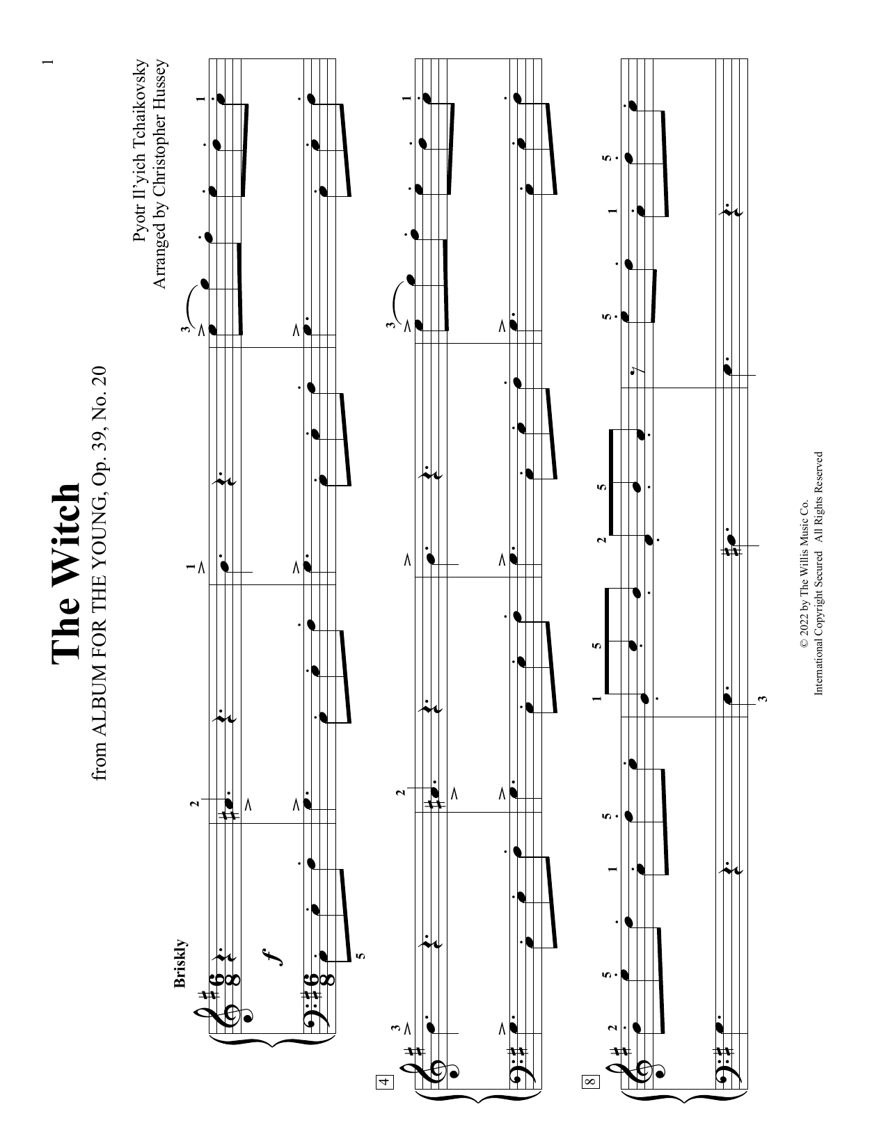 Pyotr Il'yich Tchaikovsky The Witch, Op. 39, No. 20 (arr. Christopher Hussey) sheet music, chords, lyrics - Printable PDF for Educational Piano