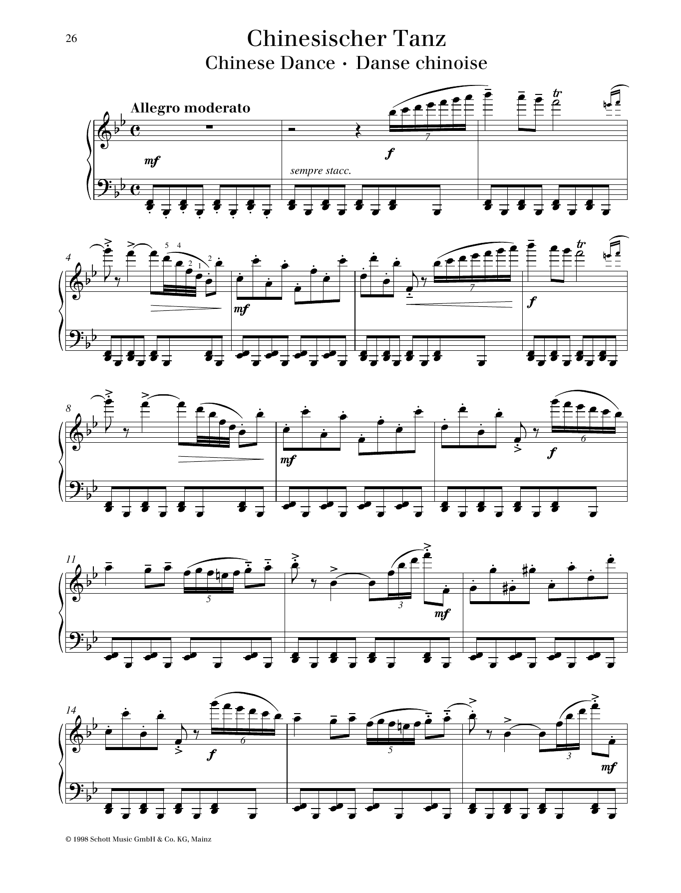 Learn to play Pyotr Il'yich Tchaikovsky Chinese Dance sheet music for Piano Solo in minutes. Pyotr Il'yich Tchaikovsky Chinese Dance sheet music preview music notes and score for Piano Solo including 2 page(s)