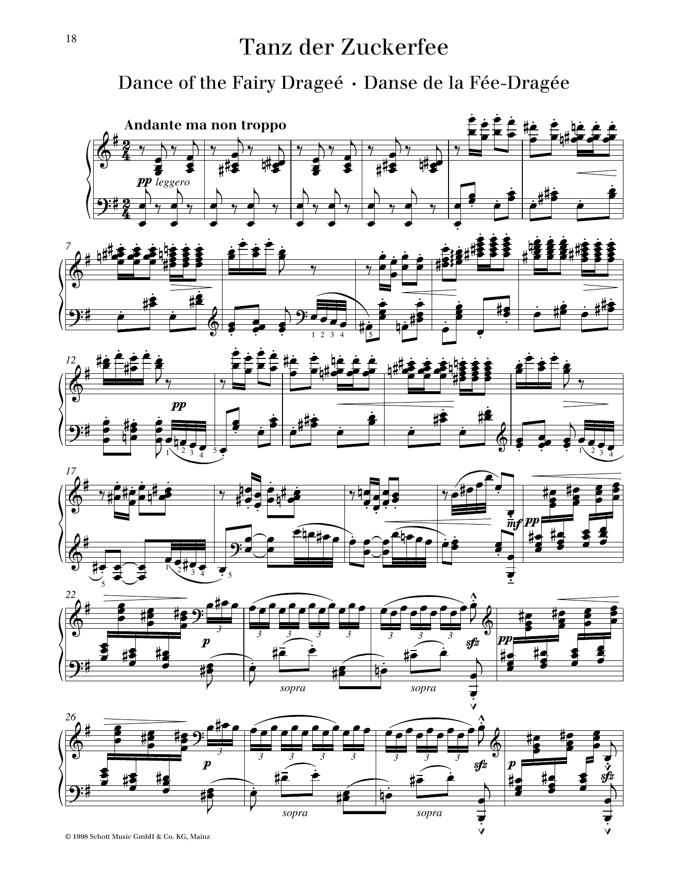 Learn to play Pyotr Il'yich Tchaikovsky Dance of the Fairy Dragée sheet music for Piano Duet in minutes. Pyotr Il'yich Tchaikovsky Dance of the Fairy Dragée sheet music preview music notes and score for Piano Duet including 4 page(s)