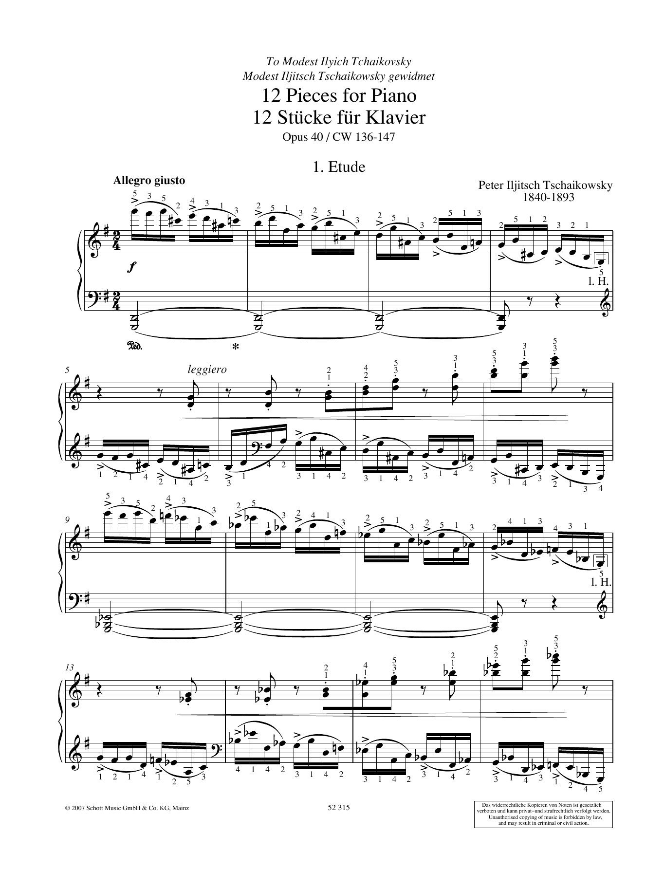 Learn to play Pyotr Il'yich Tchaikovsky Etude sheet music for Piano Solo in minutes. Pyotr Il'yich Tchaikovsky Etude sheet music preview music notes and score for Piano Solo including 6 page(s)
