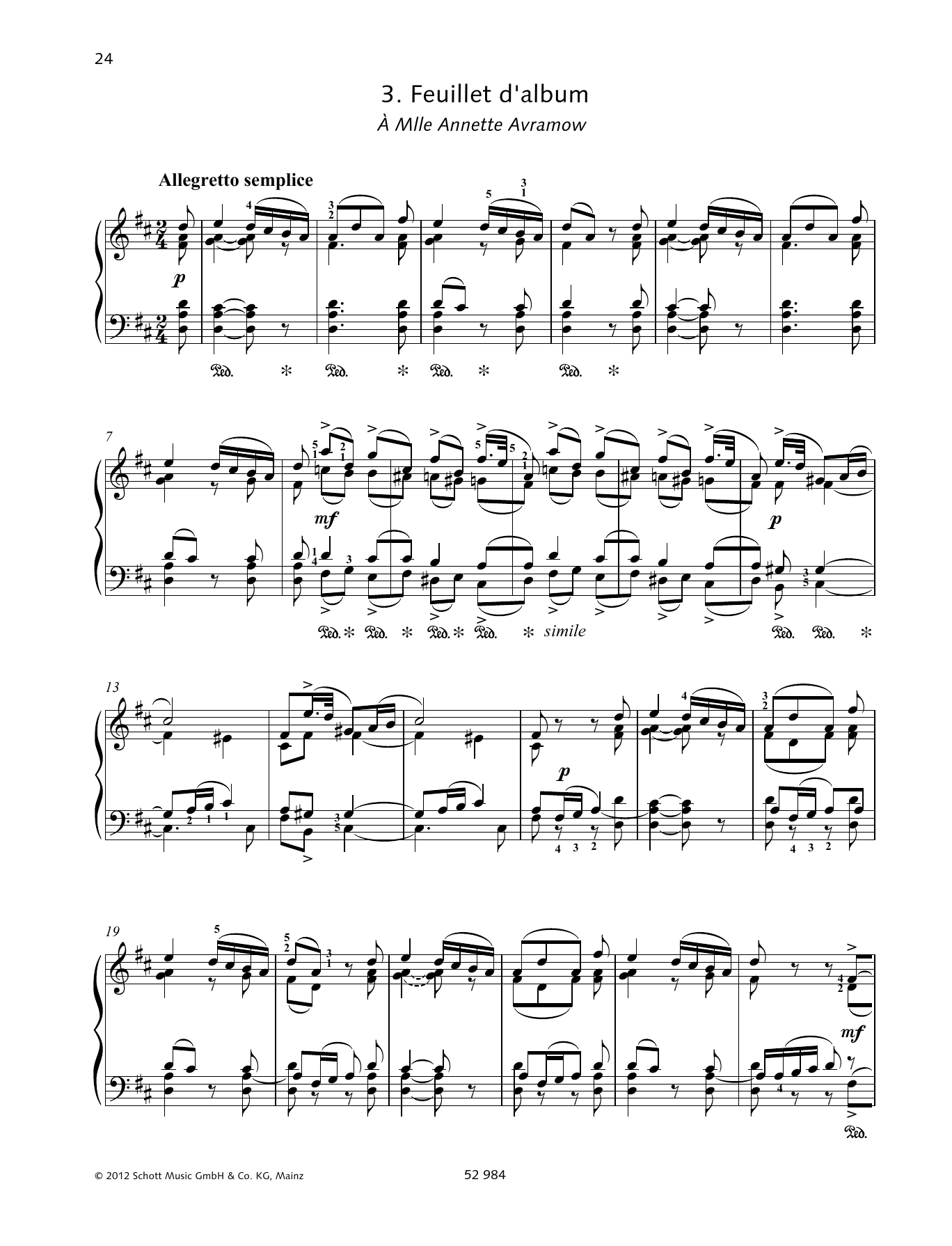 Learn to play Pyotr Il'yich Tchaikovsky Feuillet d'album sheet music for Piano Solo in minutes. Pyotr Il'yich Tchaikovsky Feuillet d'album sheet music preview music notes and score for Piano Solo including 3 page(s)