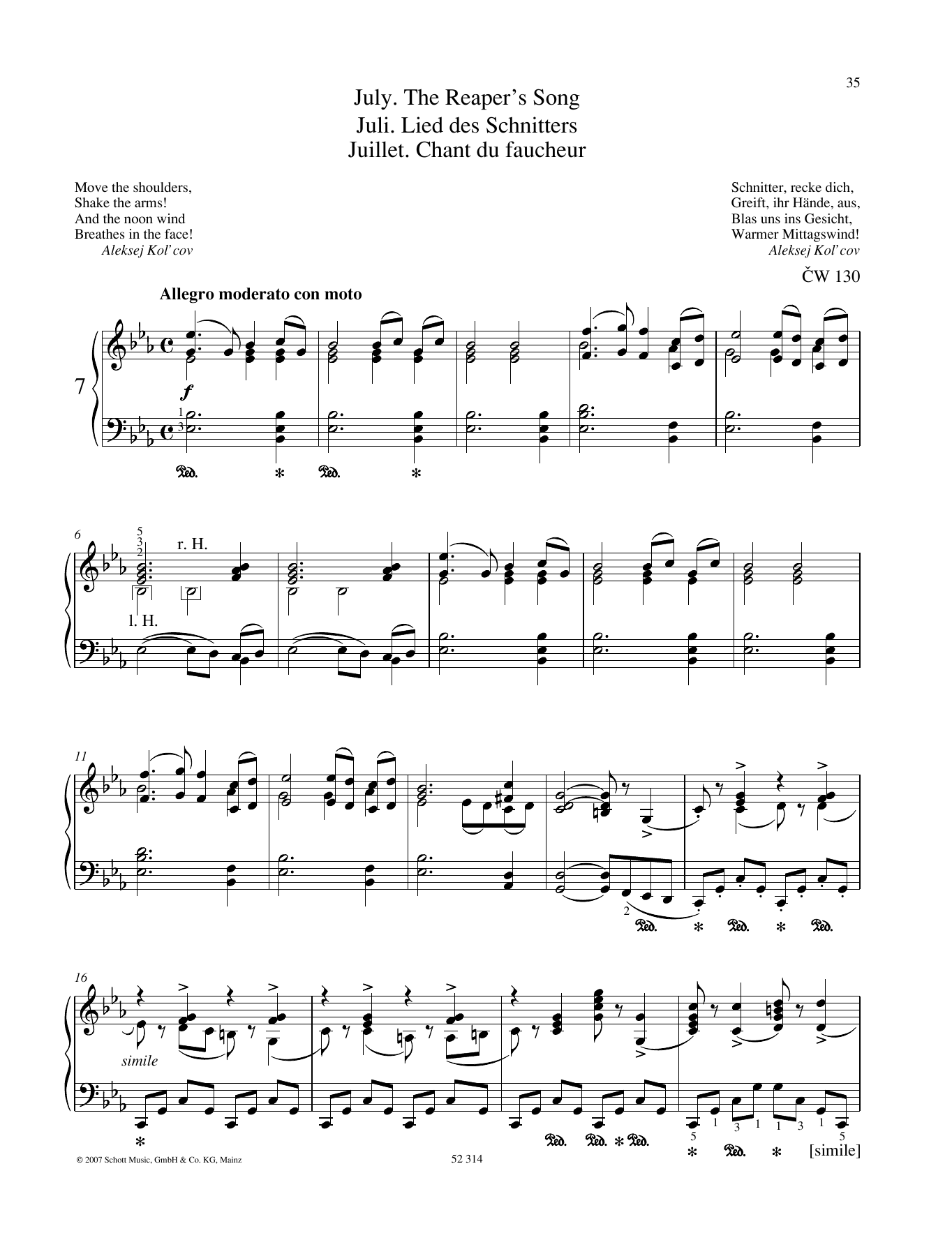 Learn to play Pyotr Il'yich Tchaikovsky July sheet music for Piano Solo in minutes. Pyotr Il'yich Tchaikovsky July sheet music preview music notes and score for Piano Solo including 4 page(s)