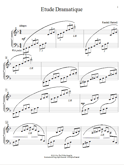 Learn to play Randall Hartsell Etude Dramatique sheet music for Easy Piano in minutes. Randall Hartsell Etude Dramatique sheet music preview music notes and score for Easy Piano including 3 page(s)