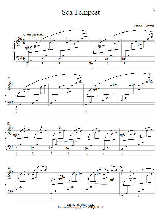 Learn to play Randall Hartsell Sea Tempest sheet music for Easy Piano in minutes. Randall Hartsell Sea Tempest sheet music preview music notes and score for Easy Piano including 4 page(s)