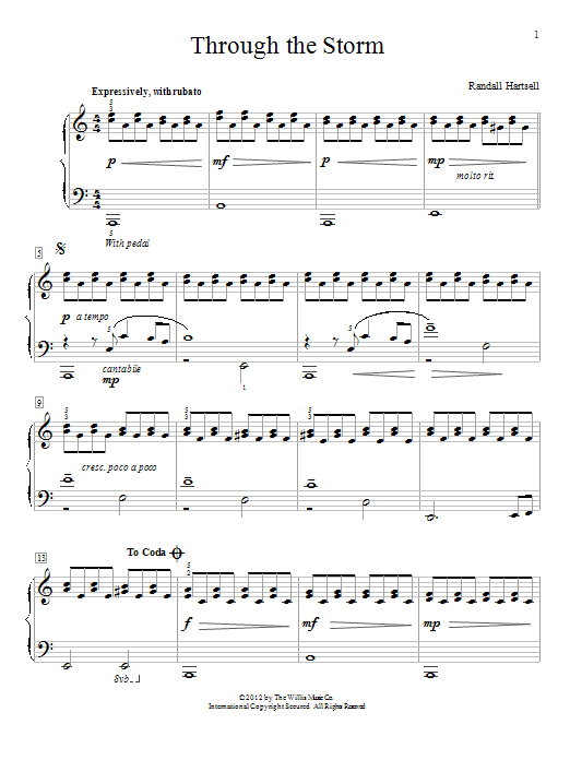 Learn to play Randall Hartsell Through The Storm sheet music for Easy Piano in minutes. Randall Hartsell Through The Storm sheet music preview music notes and score for Easy Piano including 2 page(s)