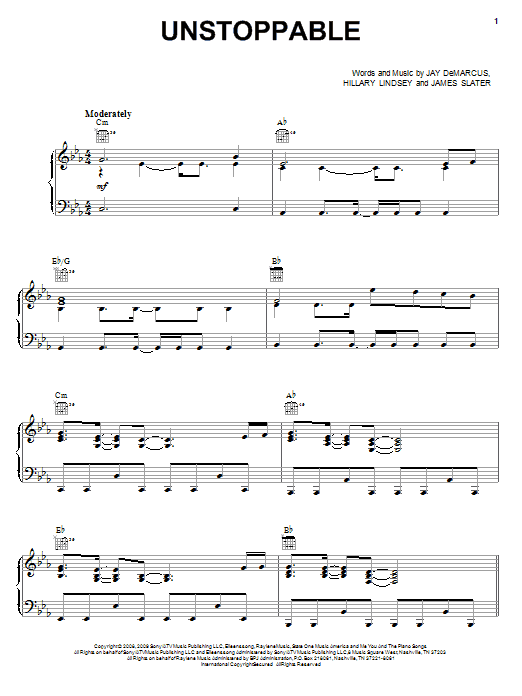 Learn to play Rascal Flatts Unstoppable sheet music for Piano, Vocal & Guitar (Right-Hand Melody) in minutes. Rascal Flatts Unstoppable sheet music preview music notes and score for Piano, Vocal & Guitar (Right-Hand Melody) including 7 page(s)