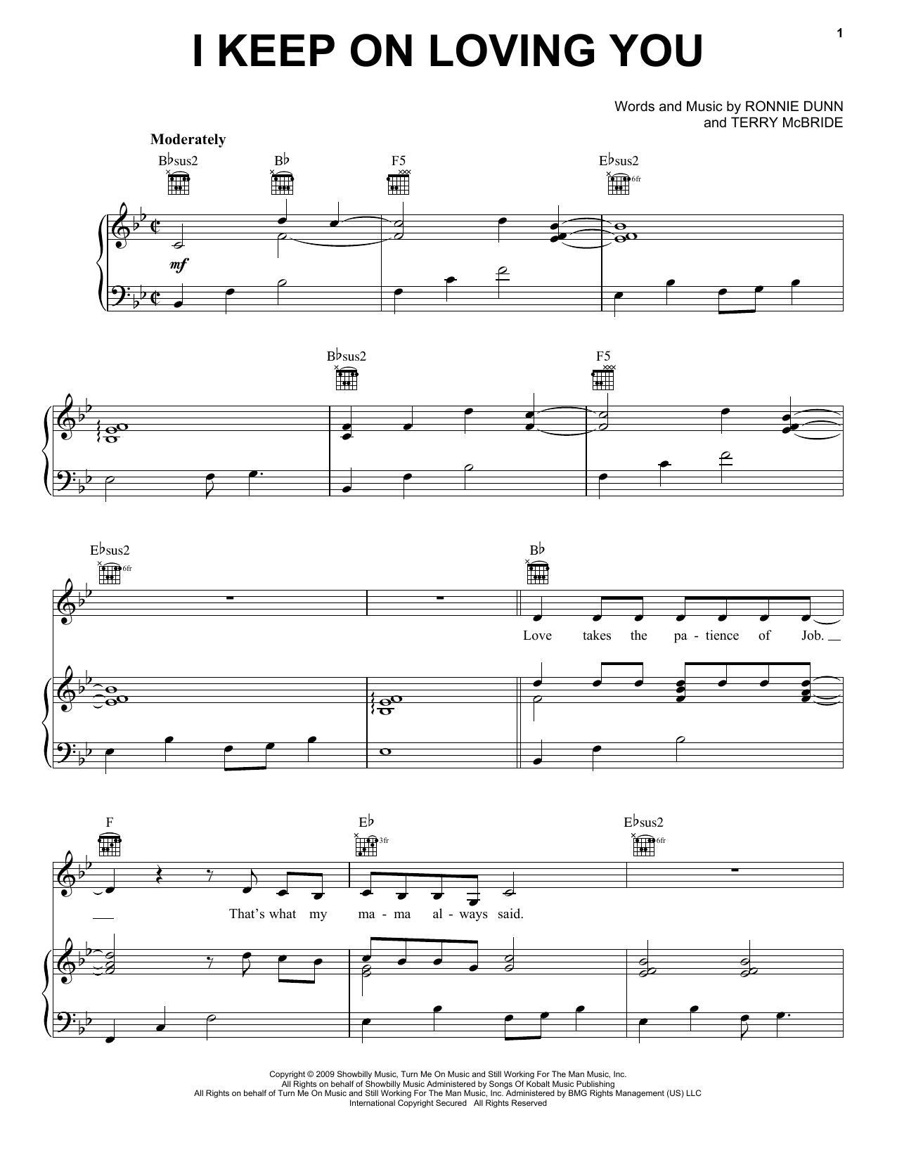 Learn to play Reba McEntire I Keep On Loving You sheet music for Piano, Vocal & Guitar (Right-Hand Melody) in minutes. Reba McEntire I Keep On Loving You sheet music preview music notes and score for Piano, Vocal & Guitar (Right-Hand Melody) including 8 page(s)