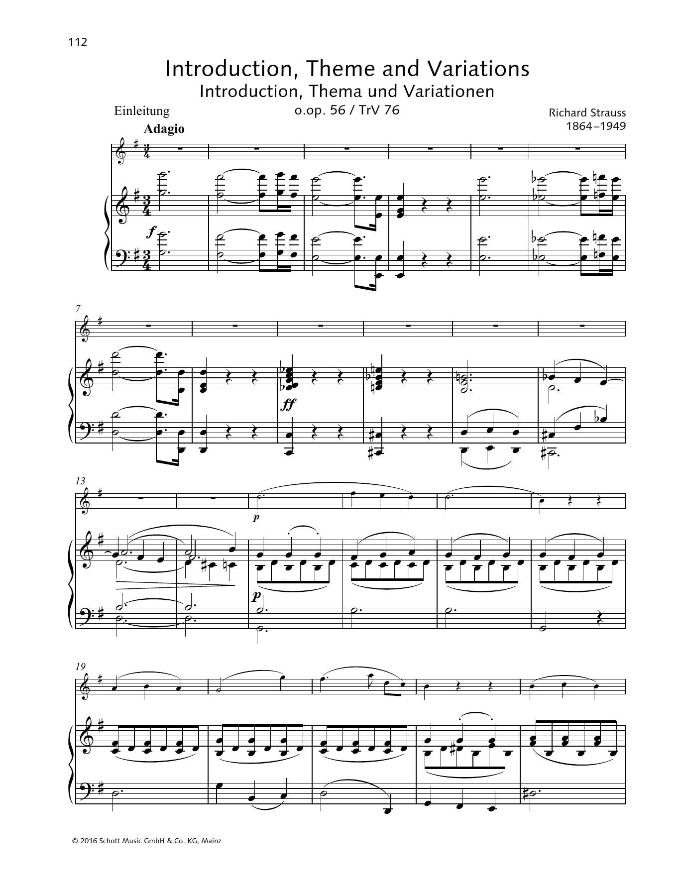 Learn to play Richard Strauss Introduction, Theme and Variations sheet music for Woodwind Solo in minutes. Richard Strauss Introduction, Theme and Variations sheet music preview music notes and score for Woodwind Solo including 18 page(s)