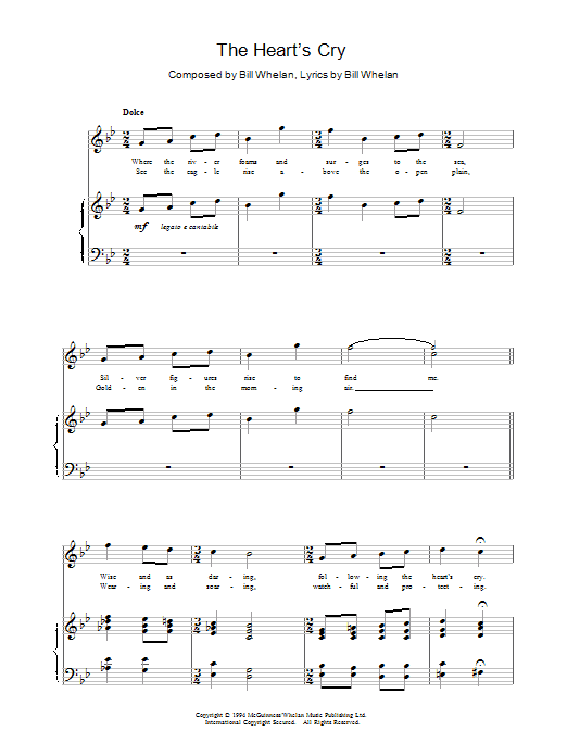 Bill Whelan The Heart's Cry (from Riverdance) sheet music preview music notes and score for Piano including 3 page(s)