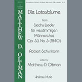 Download or print Robert Schumann Die Lotosblume (Ed. Matthew D. Oltman) Sheet Music Printable PDF 6-page score for Concert / arranged TTBB Choir SKU: 424503