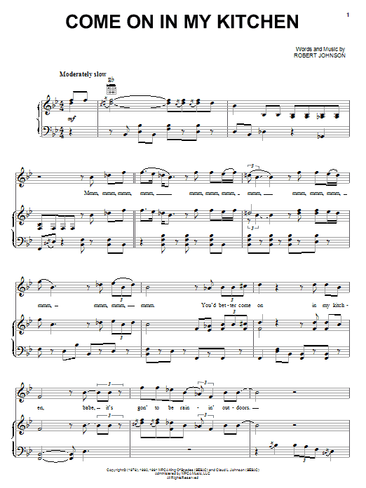 Learn to play Robert Johnson Come On In My Kitchen sheet music for Guitar Tab in minutes. Robert Johnson Come On In My Kitchen sheet music preview music notes and score for Guitar Tab including 3 page(s)