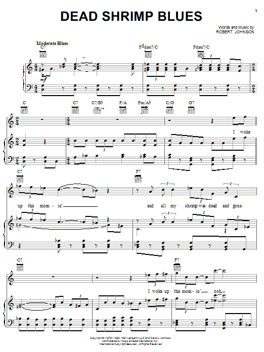 Learn to play Robert Johnson Dead Shrimp Blues sheet music for Ukulele in minutes. Robert Johnson Dead Shrimp Blues sheet music preview music notes and score for Ukulele including 4 page(s)