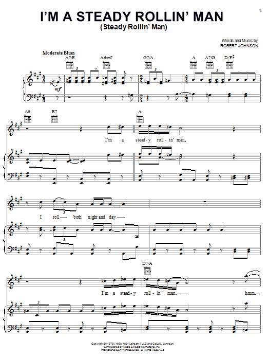 Learn to play Robert Johnson I'm A Steady Rollin' Man (Steady Rollin' Man) sheet music for Ukulele in minutes. Robert Johnson I'm A Steady Rollin' Man (Steady Rollin' Man) sheet music preview music notes and score for Ukulele including 2 page(s)