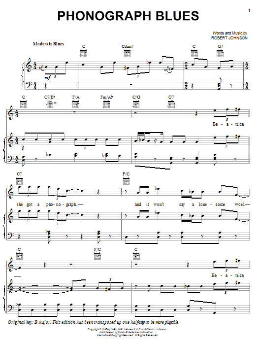 Learn to play Robert Johnson Phonograph Blues sheet music for Ukulele in minutes. Robert Johnson Phonograph Blues sheet music preview music notes and score for Ukulele including 4 page(s)