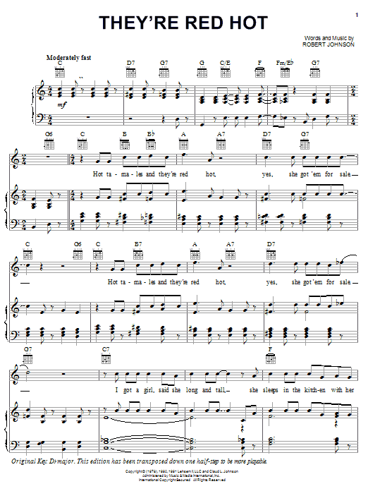 Learn to play Robert Johnson They're Red Hot sheet music for Ukulele in minutes. Robert Johnson They're Red Hot sheet music preview music notes and score for Ukulele including 2 page(s)