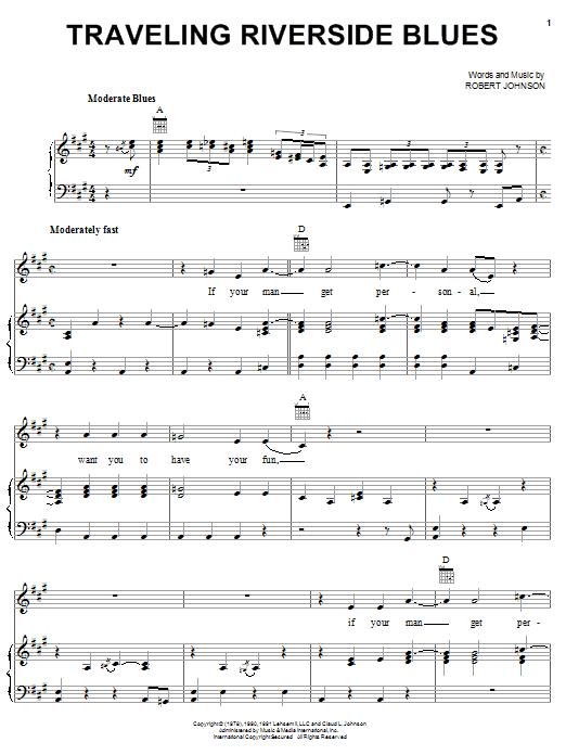 Learn to play Robert Johnson Traveling Riverside Blues sheet music for Easy Guitar Tab in minutes. Robert Johnson Traveling Riverside Blues sheet music preview music notes and score for Easy Guitar Tab including 2 page(s)