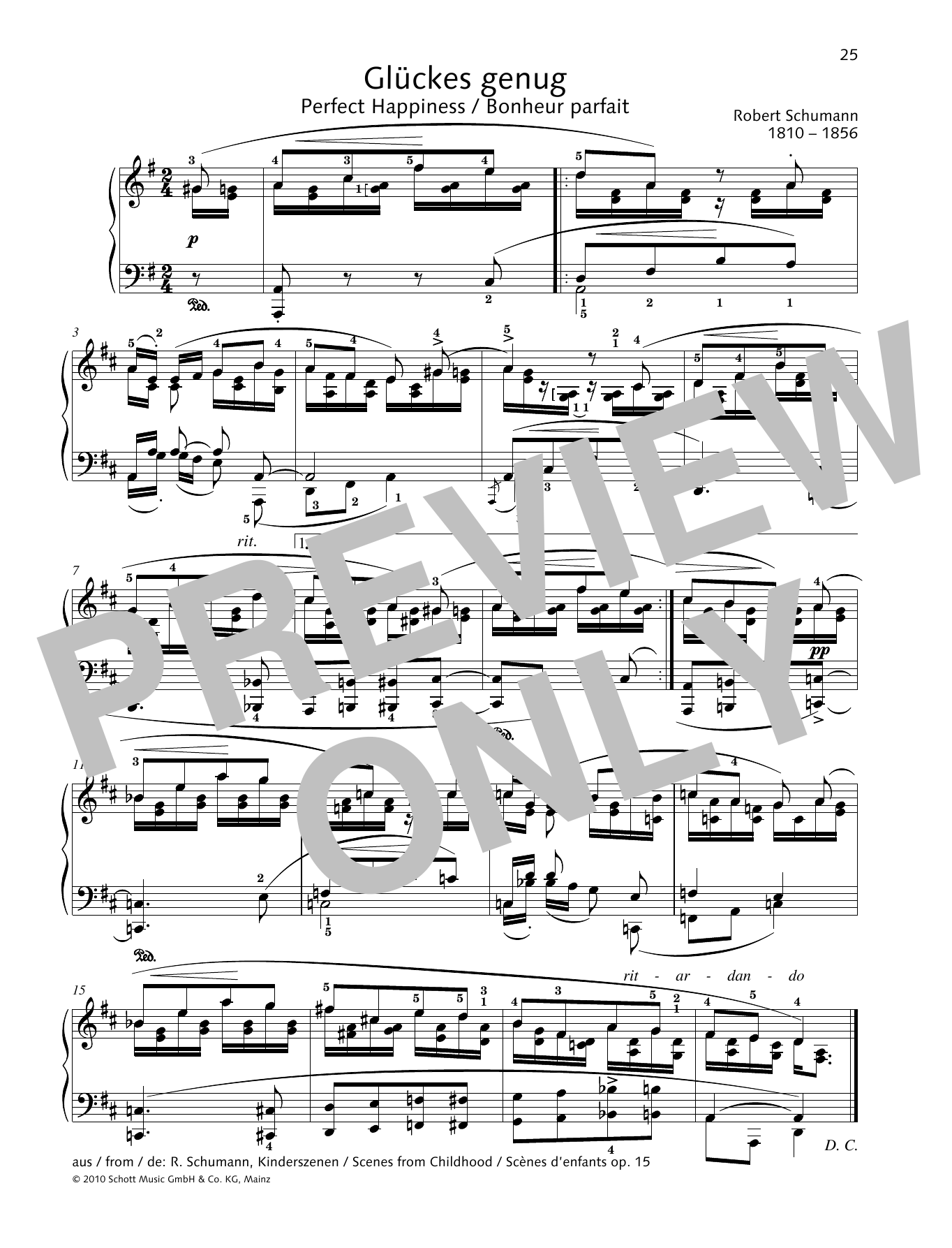 Learn to play Robert Schumann Perfect Happiness sheet music for Piano Solo in minutes. Robert Schumann Perfect Happiness sheet music preview music notes and score for Piano Solo including 1 page(s)