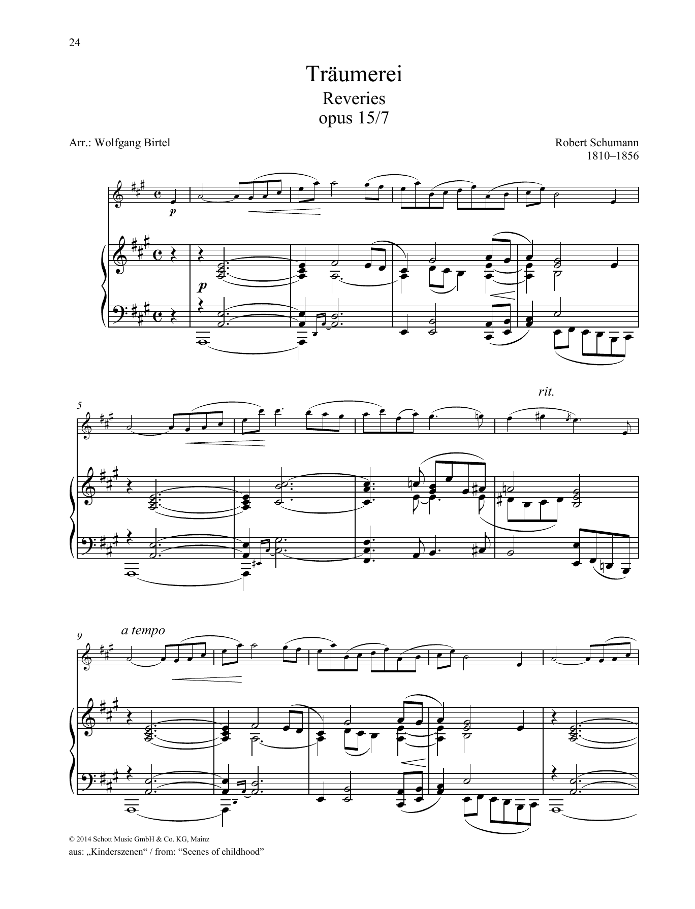 Learn to play Robert Schumann Rêveries sheet music for String Solo in minutes. Robert Schumann Rêveries sheet music preview music notes and score for String Solo including 3 page(s)